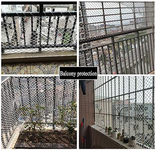 Protective Netting for Kids Pets, Children Net Climbing Wall Net Cargo Nylon Rope Net Playground Swingset Large Indoor Giant Mesh Heavy Duty Nets Outdoor Garden Netting (Size : 1X2M(3X7FT)) - 5