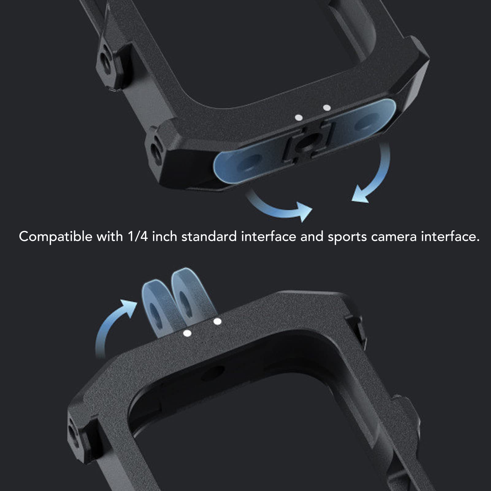 Jaula de Marco de Utilidad de Cámara para Cámara One X3, Jaula de Cámara para Insta360, Estuche Protector de Cámara con Zapata Fría de expansión.