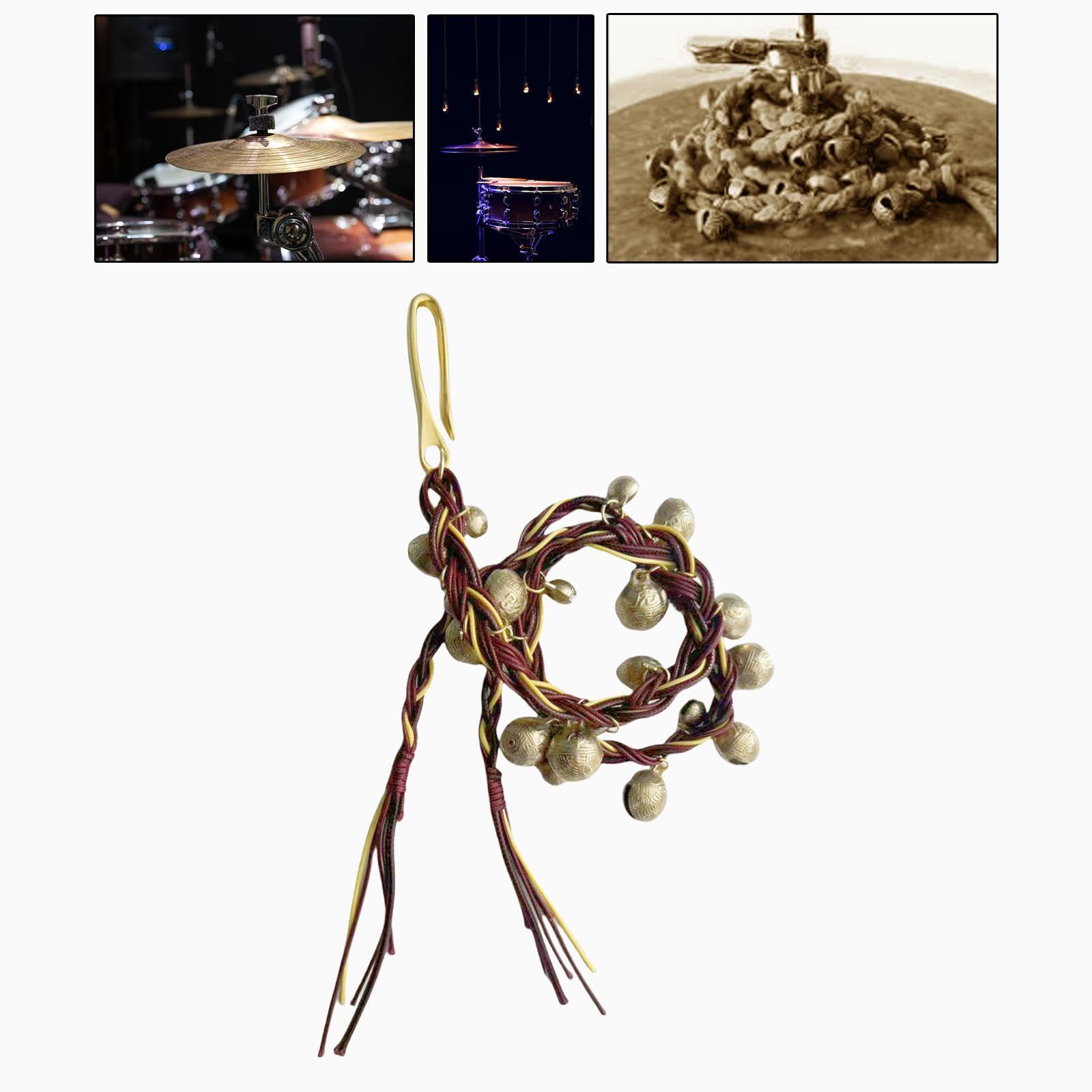Colcolo Tambourin Jinglebell Effekt Tamburin -Bell -Effekt montierbar leicht zu installieren leichte Drum Tamburin für Beckeneffekte, Rot