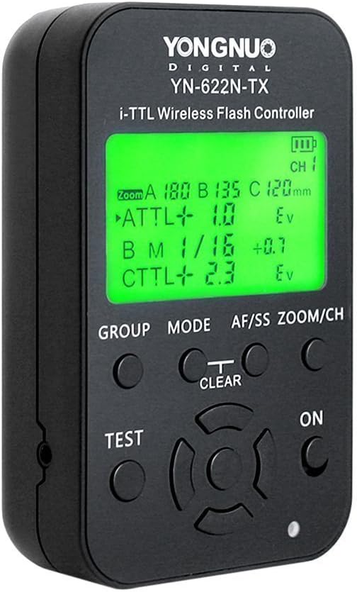 YONGNUO YN-622N-TX i-TTL Wireless Flash Controller for Nikon D70, D70S, D80, D90, D200, D300S, D600, D700, D800, D3000, D3100, D3200, D5000, D5100, D5200, D5300, D7000, D7100 Cameras