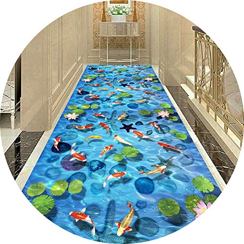 Moquette de passage multicolore 1.4x2m au design graphique unique - 2