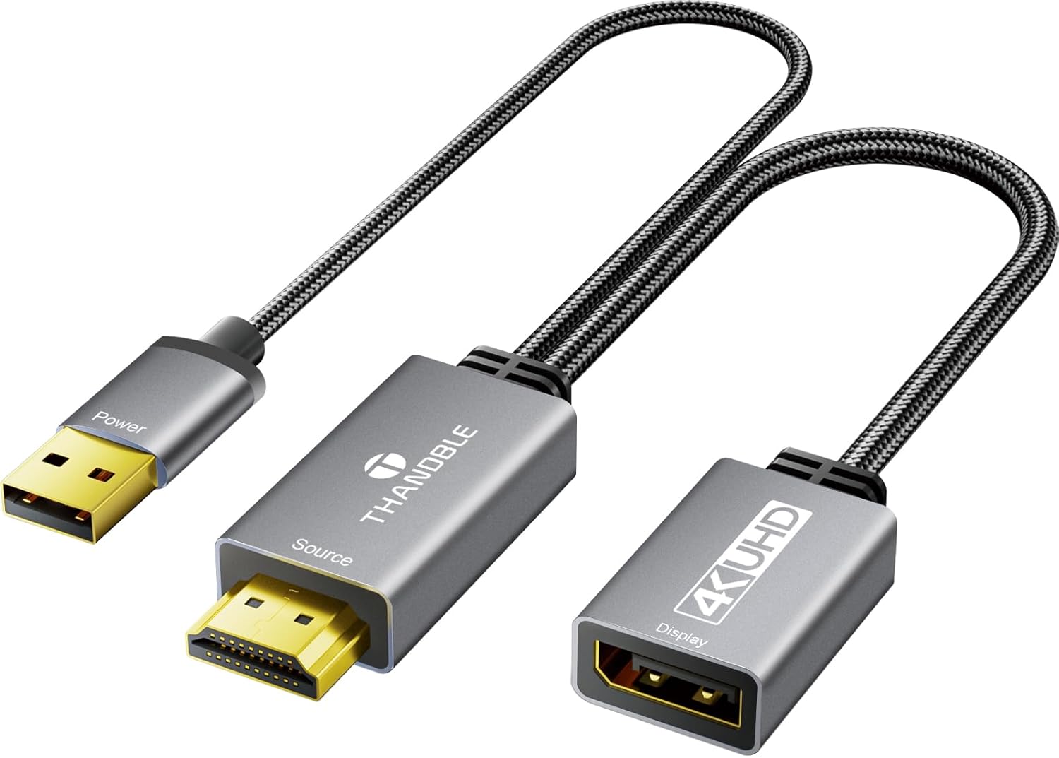 active hdmi to displayport adapter (4k@60hz), uni-directional hdmi (source) to dp (display) converter, male to display port female compatible for ps 4/5, xbox 360 one, pc, laptop 8 inch