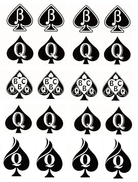 4 Sheets BBC Queen of Spades Temporary Tattoo Sticker Total 81(15X21cm) QOS Hardcore Words Phrases Temporary Tattoos