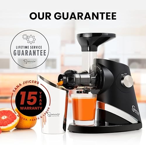Miniatura 4 de Sana 727 Supreme Cold Press Masticating Juicer | Lote grande | Jugo sin parar | Motor CC sin escobillas de 4 velocidades | 45-120 RPM | Libro de