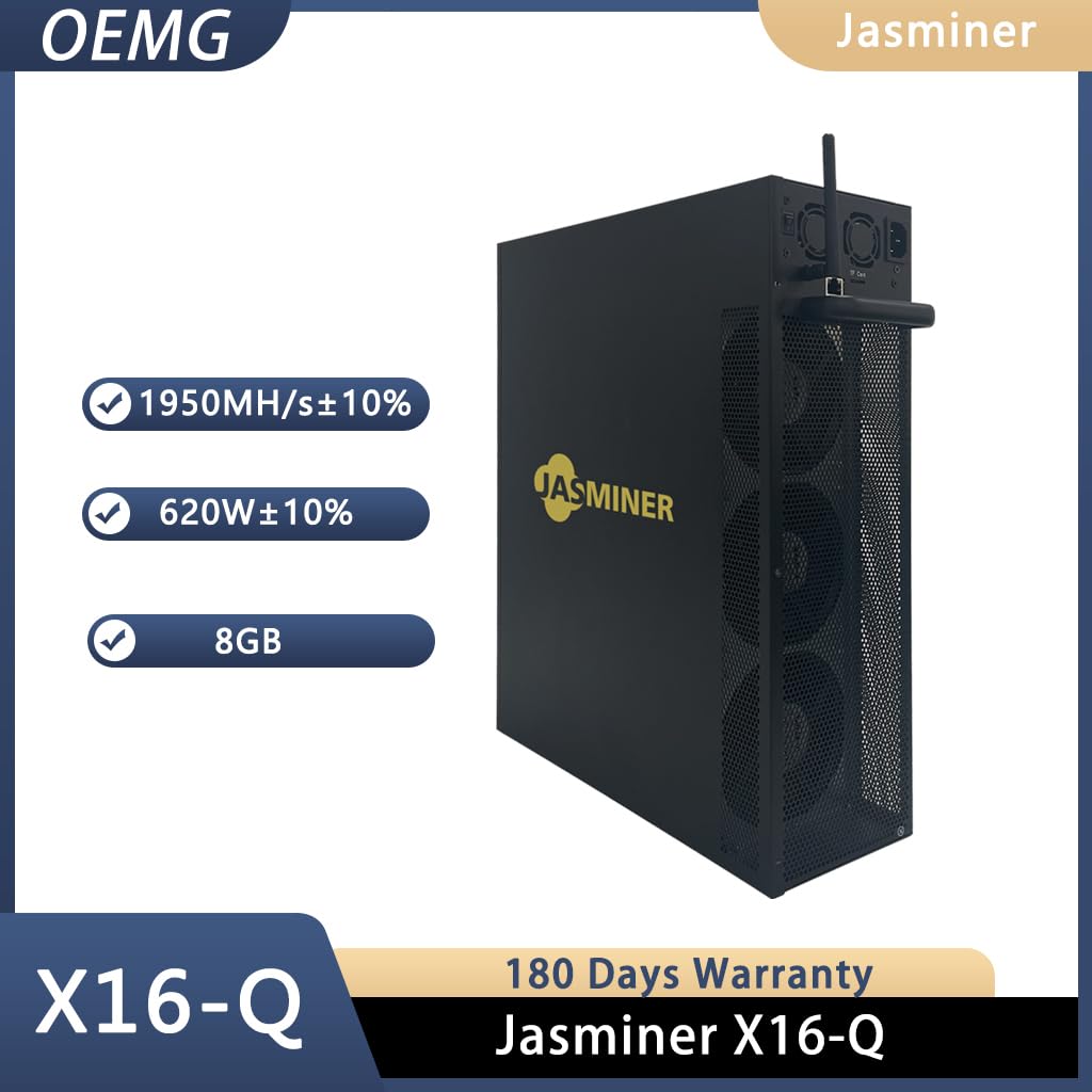 3U Mining Server With Wi-Fi JASMINER X16-Q Cryptocurrency Miner - 1950MH/s,  620W, 8G RAM, 3U Quiet Server ETC Mining Equipment