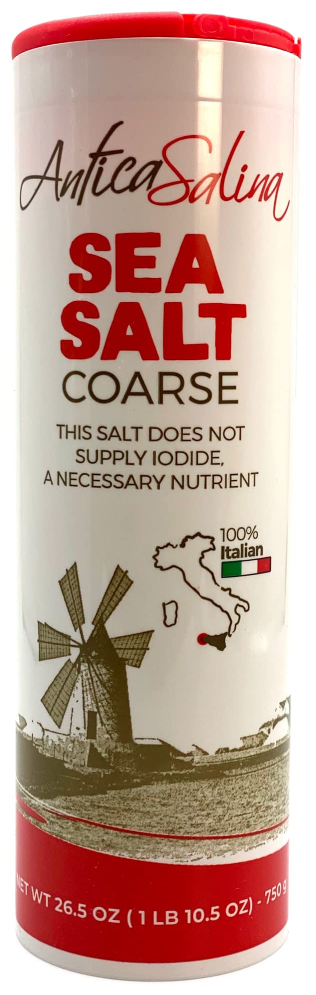 Antica Salina Italian Coarse Sea Salt, Imported from Italy, 26.5 oz