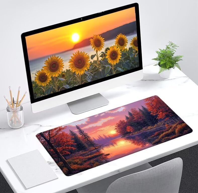 Tapis de souris antidérapant grand format et protège bureau PC - 2