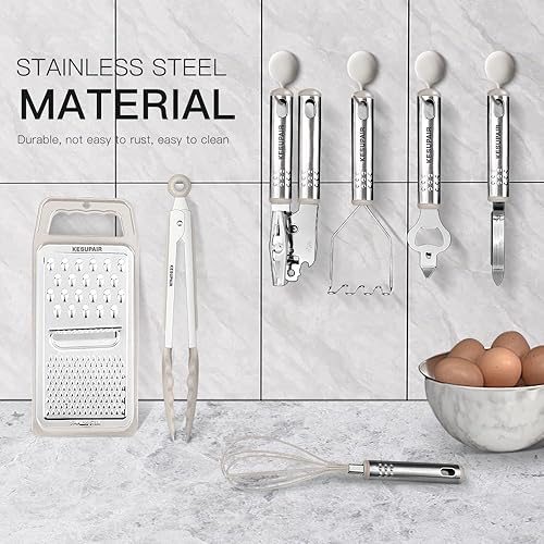Miniatura 4 de Juego de utensilios de cocina  Juego de utensilios de cocina de silicona resistente al calor de 446 F, herramientas de cocina y accesorios para
