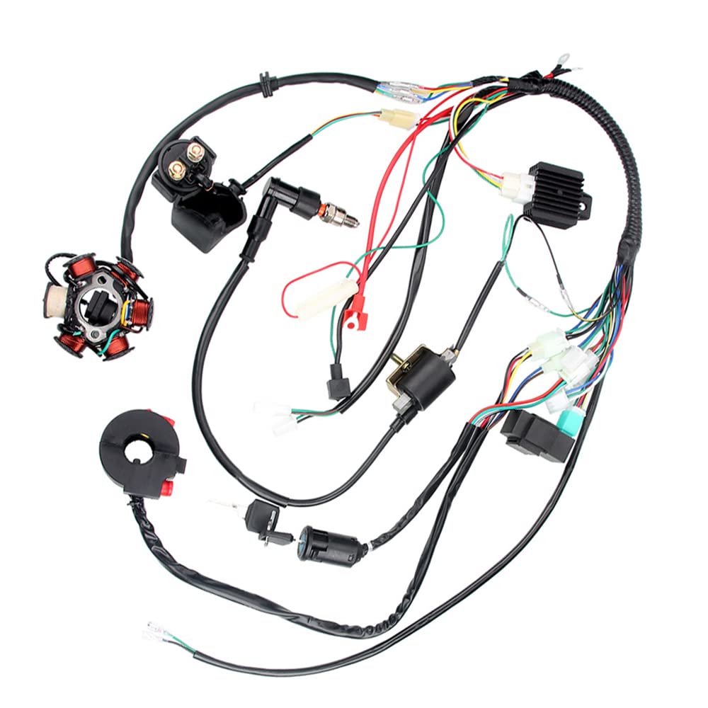 Kit di accensione CDI per cablaggio, Kit di accensione CDI per cablaggio adatto per quad cinesi con avviamento elettrico 50cc 70cc 90cc 110cc 125cc