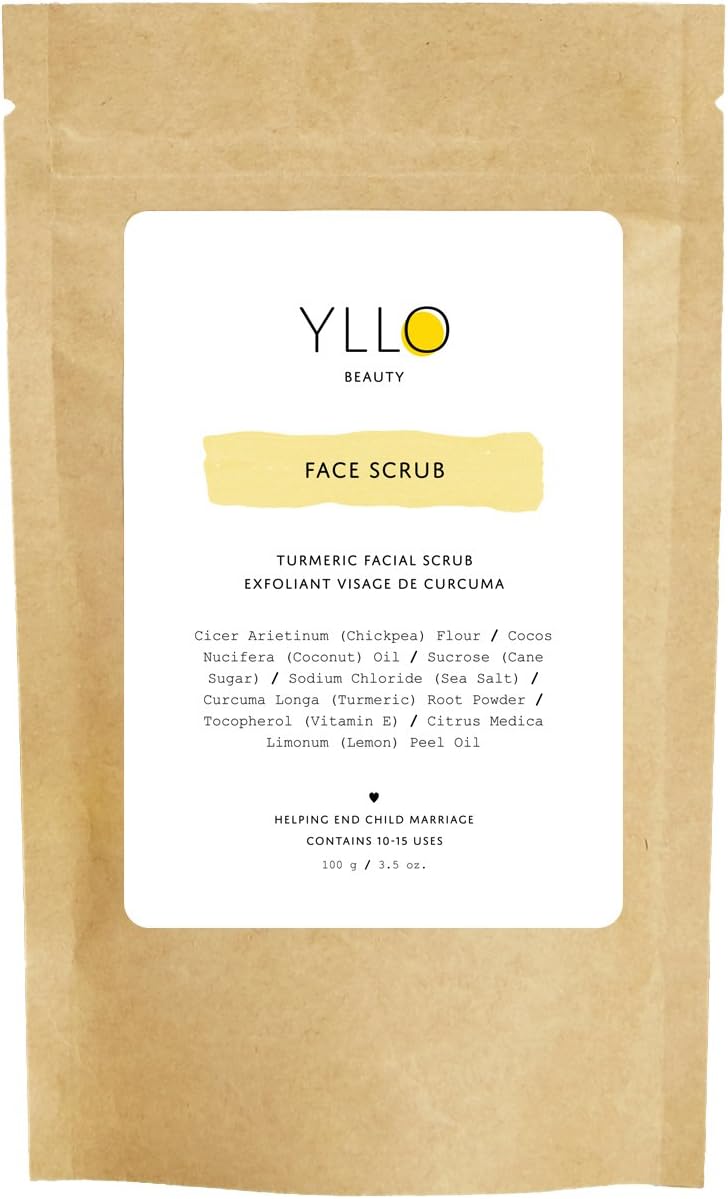 Turmeric Face Scrub - Turmeric & Chickpea Flour Exfoliant for All Skin Types, 100 Grams