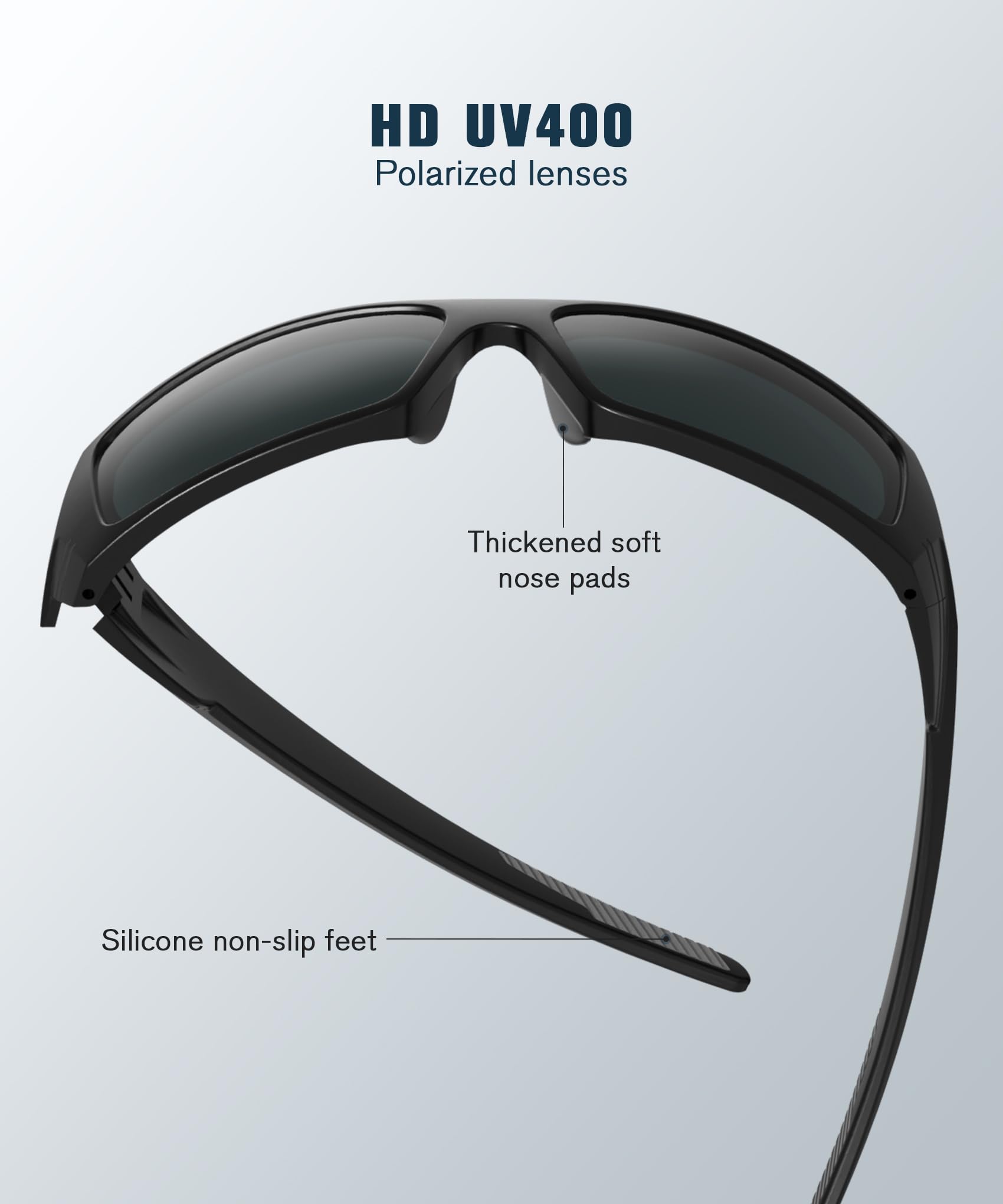 Gafas de sol deportivas polarizadas para hombre: gafas de sol envolventes para hombre, para pesca, ciclismo, correr, protección UV400