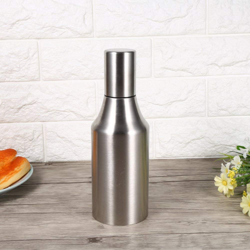 Fdit Oliera Bottiglia Acciaio Inox Dispenser Oliera Pentola Oli Salvagoccia Liquido Distributore Contenitori per Olio e Aceto Utensile da (1000ML)