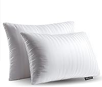 Beautyrest Luxury Goose Feather Pillows, Queen 20x28 Pack of 2, 500TC Soft Supportive Hotel Pillows for Side & Back Sleepers
