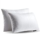 Beautyrest Luxury Goose Feathers Soft&comma; 500 Thread Count Cover 20”x28”&comma; Queen &lpar;Pack of 2&rpar;&comma; Supportive Fluffy Hotel Collection Side and Back Sleepers Bed Pillow&comma; White 2