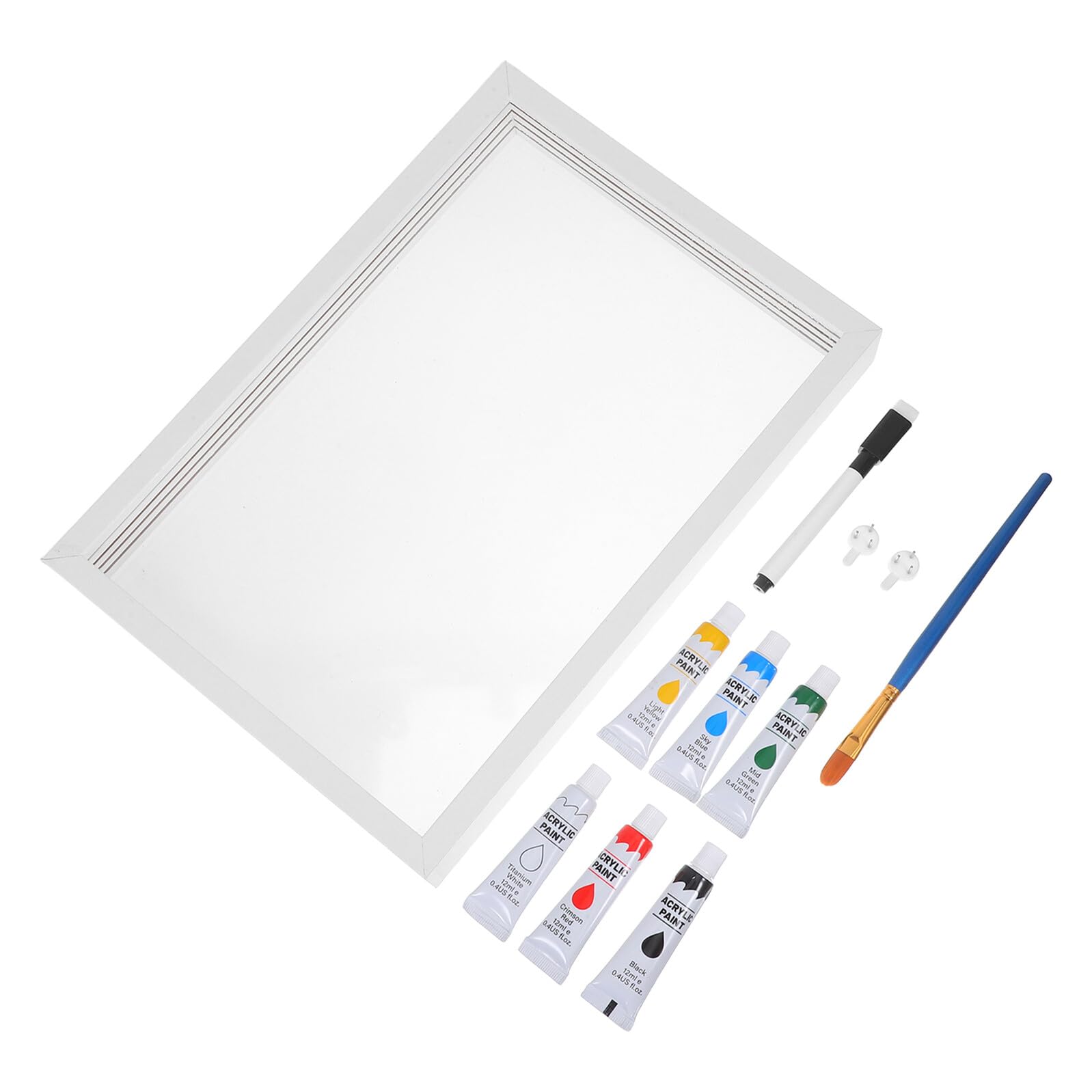BESPORTBLE Kit Impronte Famiglia in Legno Naturale Cornice Ricordo per Ragazzo Ragazza Ragazza Calchi Mani Piedi Decorazione Fai da Te per Casa