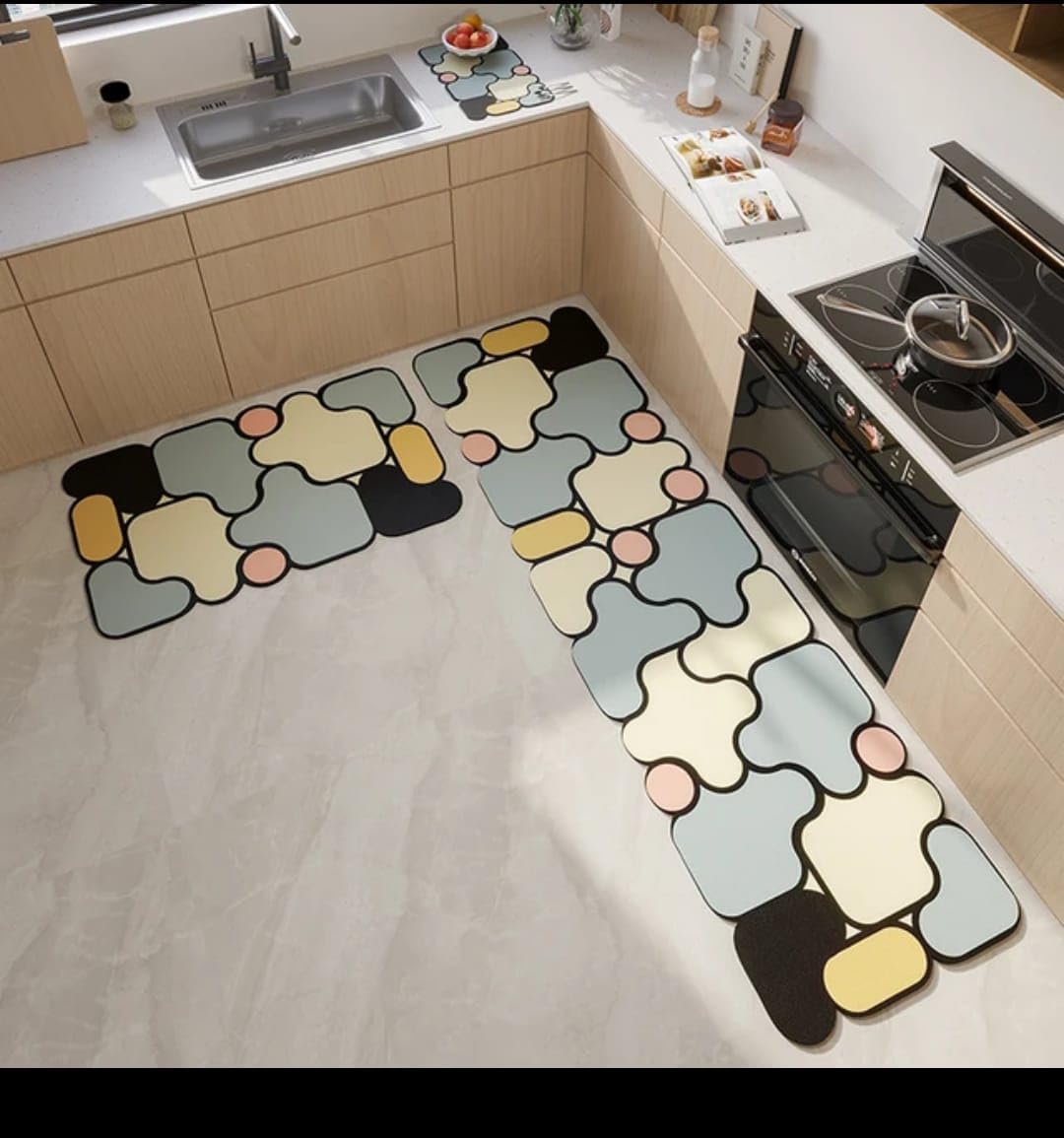 Arcanine 2 Pcs Kitchen Mats for Floor, Waterproof Anti Fatigue Memory Foam Rug Set, Non-Slip Washable Kitchen Floor Rugs with Rubber Backing, Comfortable Standing Mat for Kitchen, Sink, Home & Office — Amazon image 5