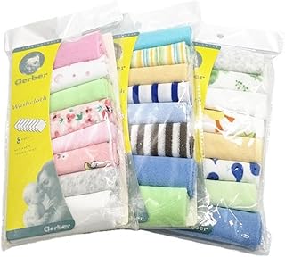 اوكوز مرايل اطفال من القطن مكونة من 8 قطع للجنسين من الاولاد والبنات - ماصة وناعمة للتسنين واللعاب مريلة اطفال رضع مرايل مواليد طعام بنات والاطفال مريله