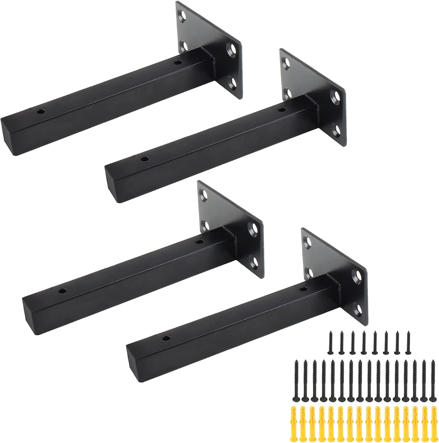 4 Pcs Floating Shelf Bracket 6 Inch Shelf Brackets