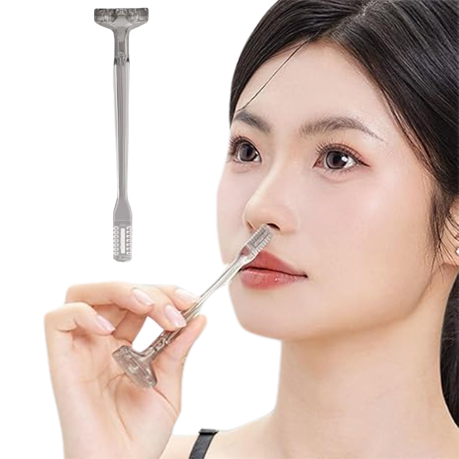 1 Nose Hair Trimmer Body Hair Repair 2 in 1 Dual Head Rotary Nose Hair Trimmer Shaving Mouth