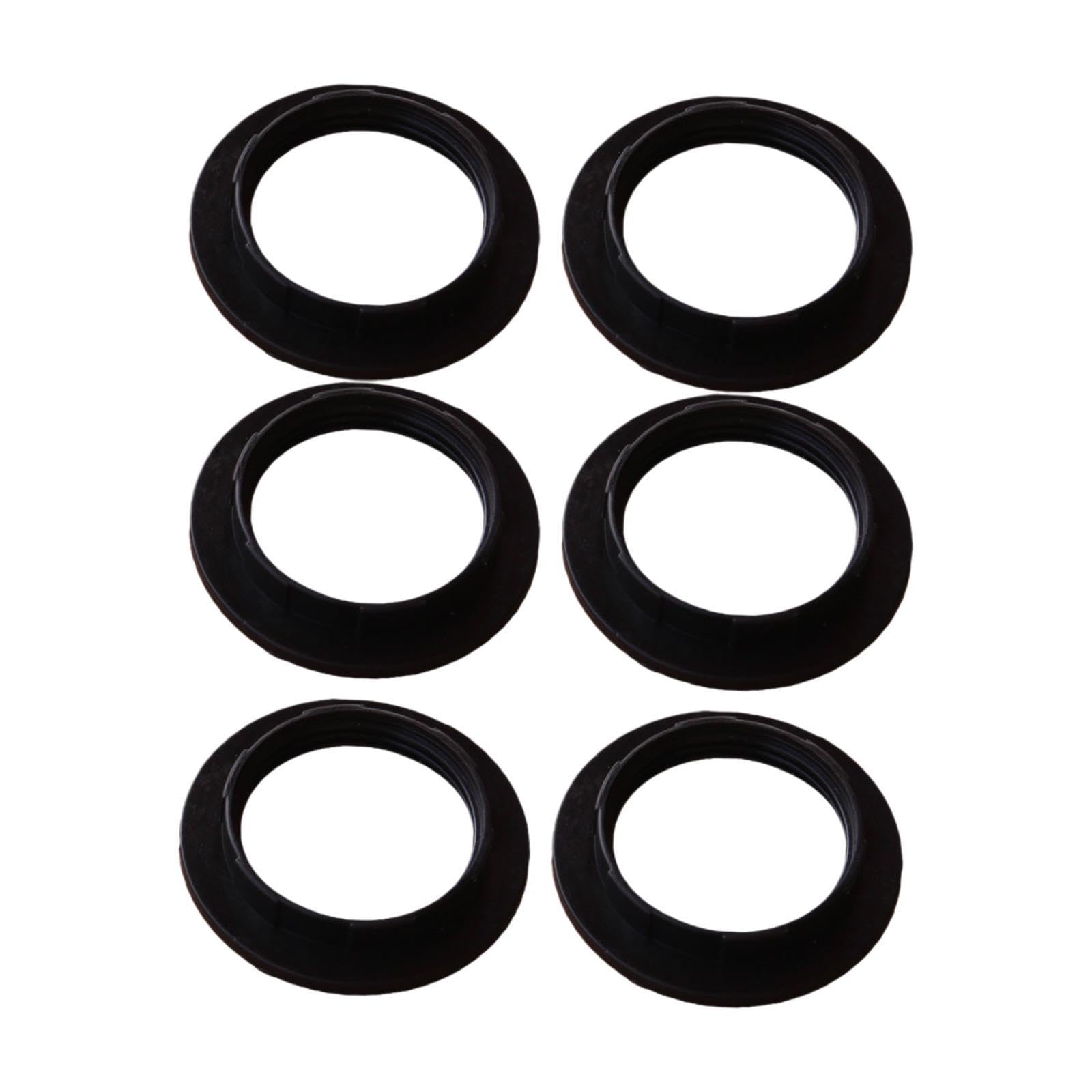 Fashion My Day 6Pcs E26 Outer Rings Bulb Holder Lamp Shade Adapter E27 Lamp Cap Rings Ferrule Black-image-30