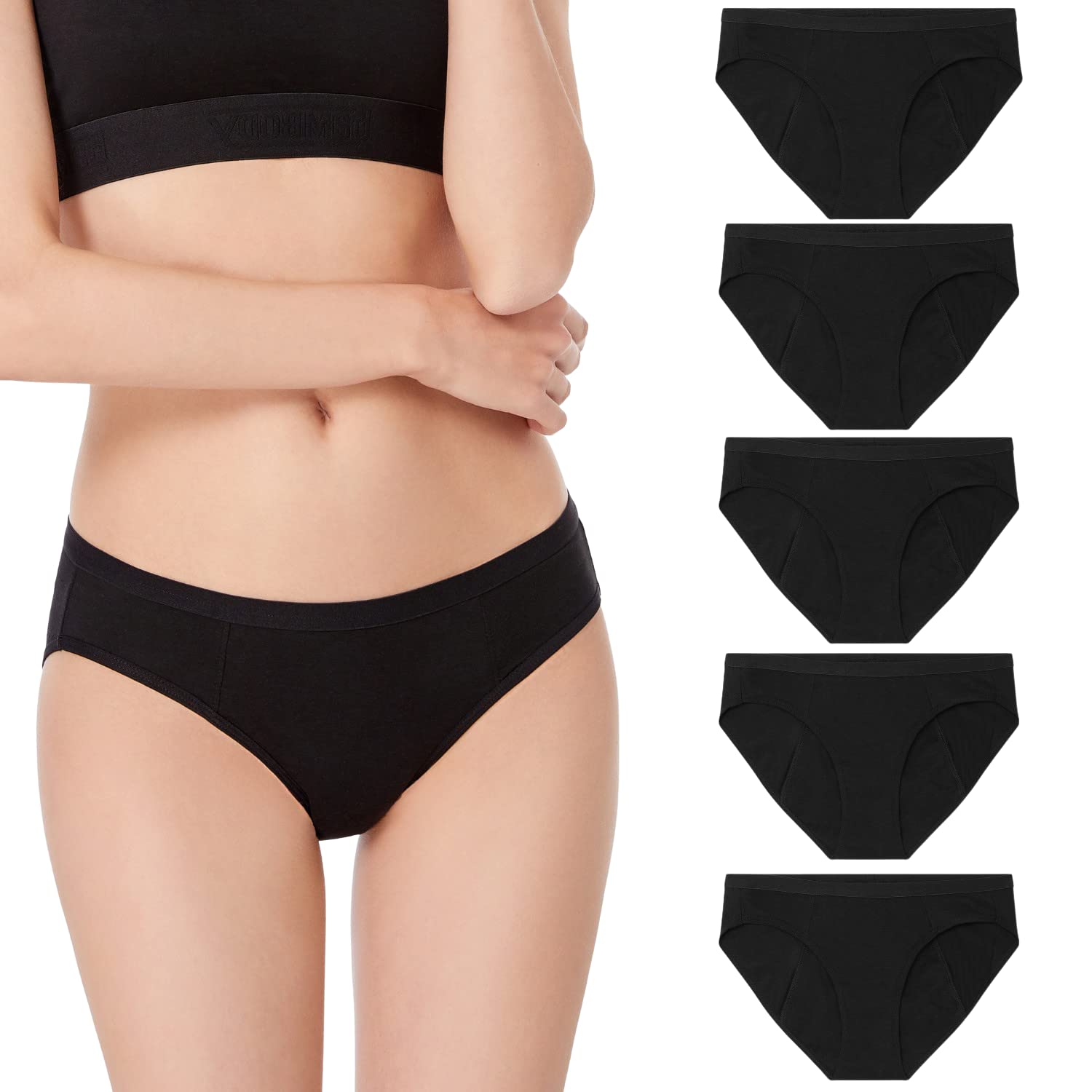 Bambody Absorbent Brief, Super Comfy Period Underwear for Women - Leakproof Period Panties