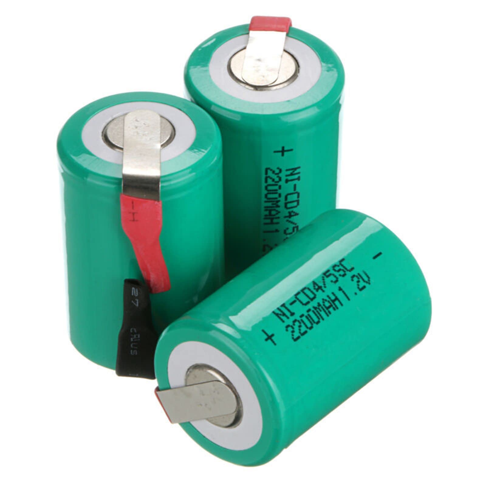 CAESEA 4/5 SC Sub C Rechargeable Battery NiCd, Tabbed 1.2V 2200mAh for Power Tools (3)