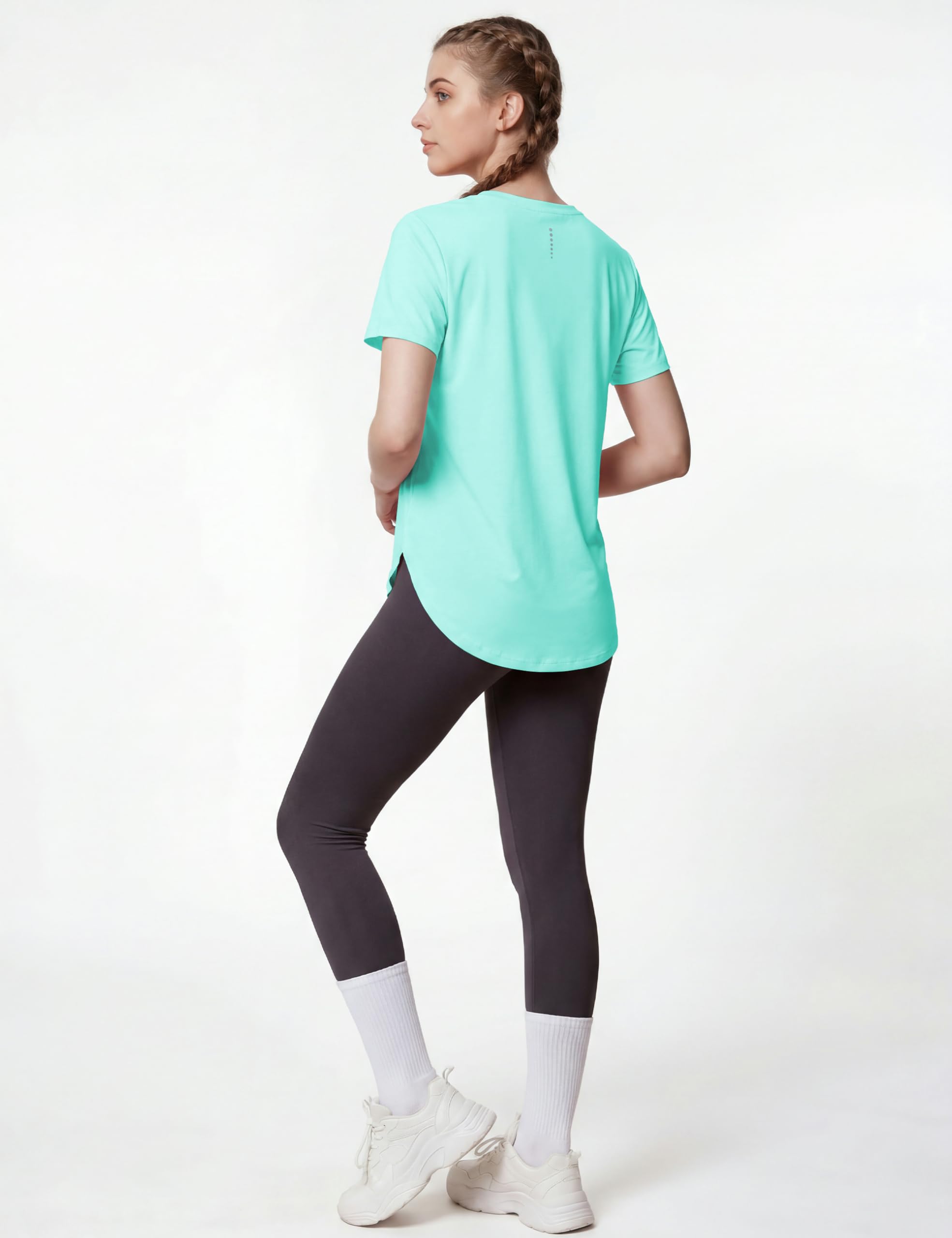 MAGCOMSEN Maglietta da donna UV maglietta sportiva Activewear, a maniche corte, per yoga, corsa, UPF 50+, per attività all'aria aperta, leggera