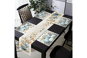 Fall Thanksgiving Table Runner and Placemats Set for your Home Party Decor