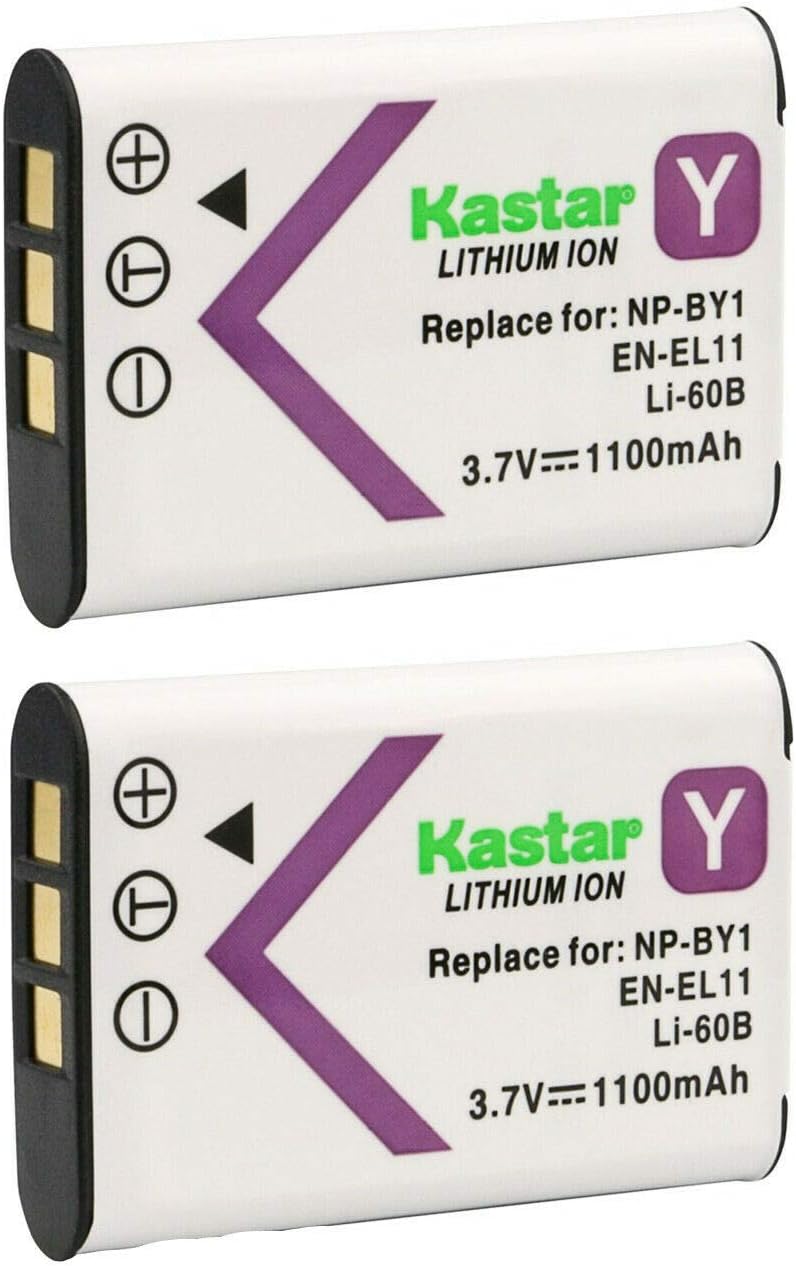 Kastar 2-Pack Battery Replacement for Pentax D-LI78 DLi78 Battery, Pentax D-BC78 Charger, PENTAX Optio L50 Optio M50 Optio M60 Optio S1 Optio V20 Optio W60 Optio W80 Cameras
