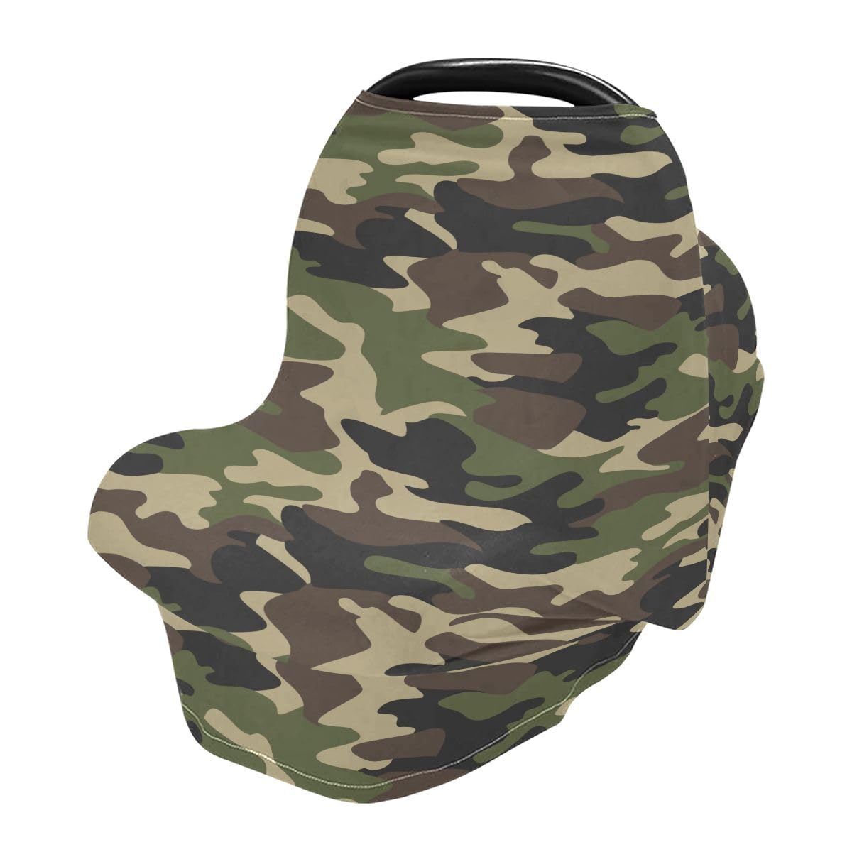 Baby Car Seat Canopy Covers Nursing Cover Stretchy Boys Camouflage Green Carrier Cover Breastfeeding Cover Breathable