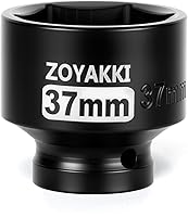 Vista 50 de Enchufe de impacto profundo de 1/2" x 19 mm de 6 PT, CR-MO, enchufe de tuerca de eje de 1/2 pulgada de 6 puntos para fácil remoción de tuercas