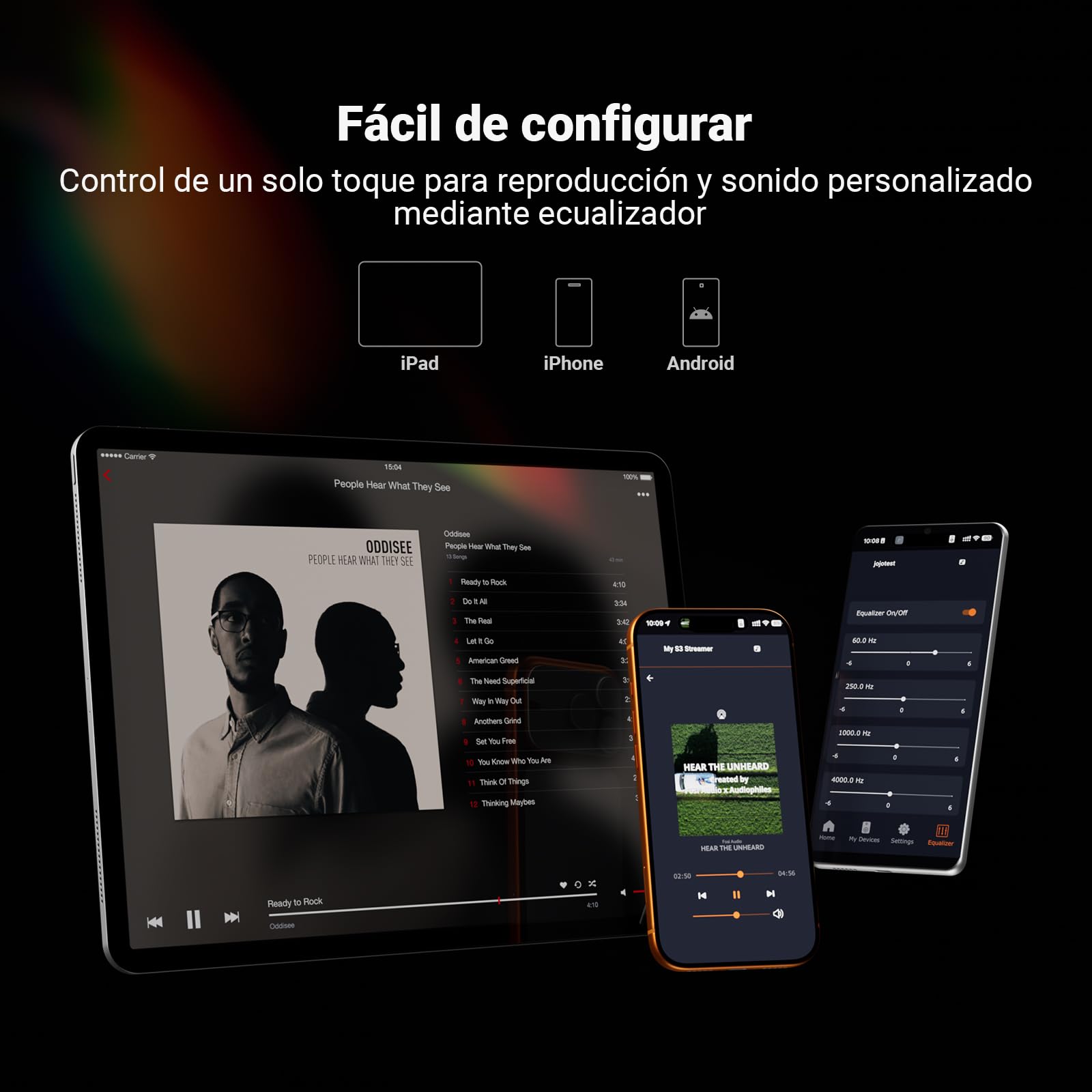 Fosi Audio S3 HiFi Music Streamer DAC Preamplificador, DAC Wi-Fi 6 Bluetooth 5.3,Transporte Digital Con Salida XLR Balanceada/Óptica/Sub/HDMI eARC,AirPlay 2 Spotify Connect Tidal, Ecualizador 5 Bandas