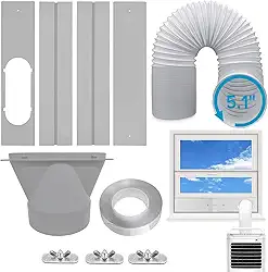 Kit de janela de ar condicionado portátil com mangueira de exaustão de 13 cm vedação universal para janelas deslizantes ou verticais