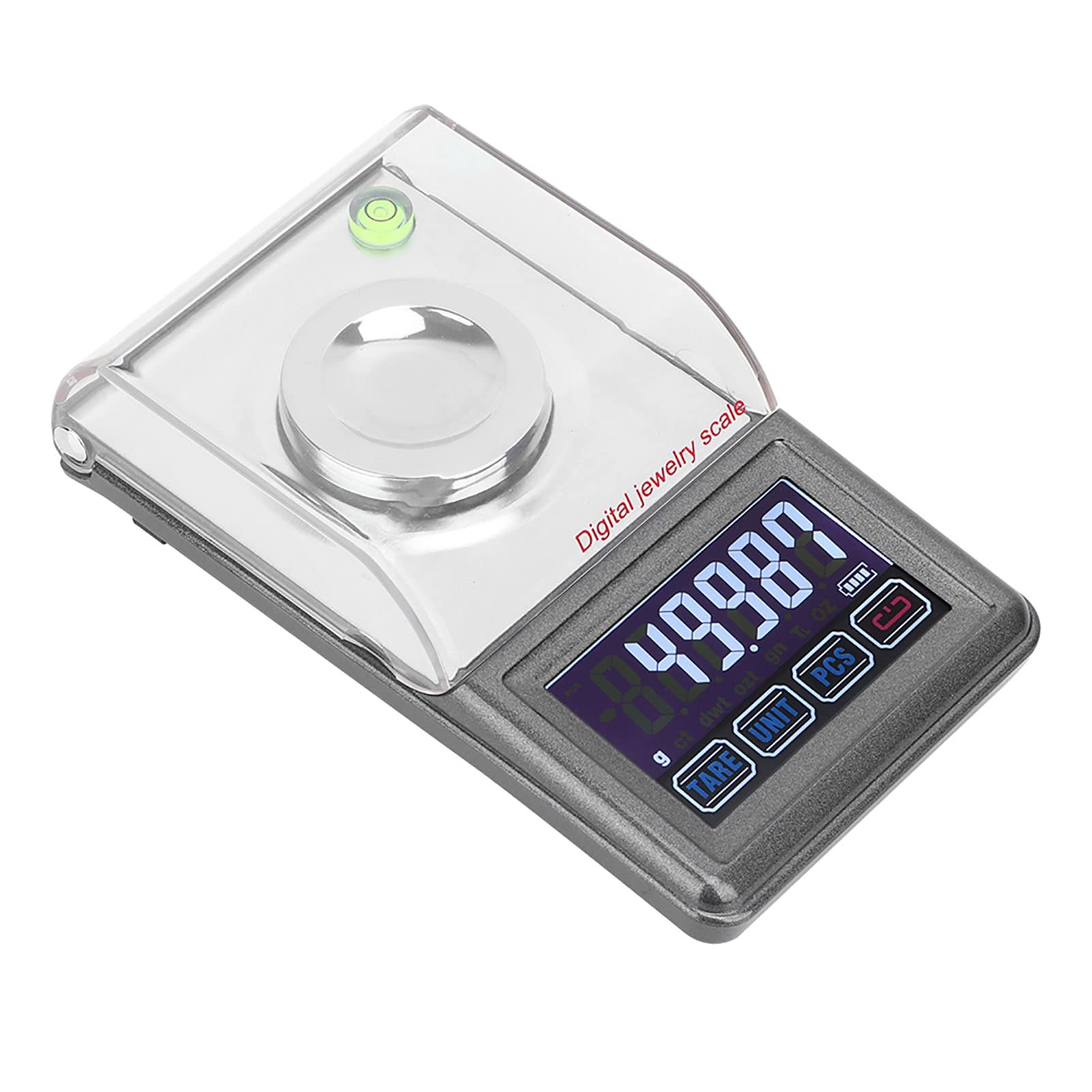 Fdit Balance à Bijoux Numérique, capacité de 50 G, lisibilité de 0,001 G, Balance électronique de Haute Précision avec écran rétroéclairé LCD et Silicone Antidérapant, pour Peser des