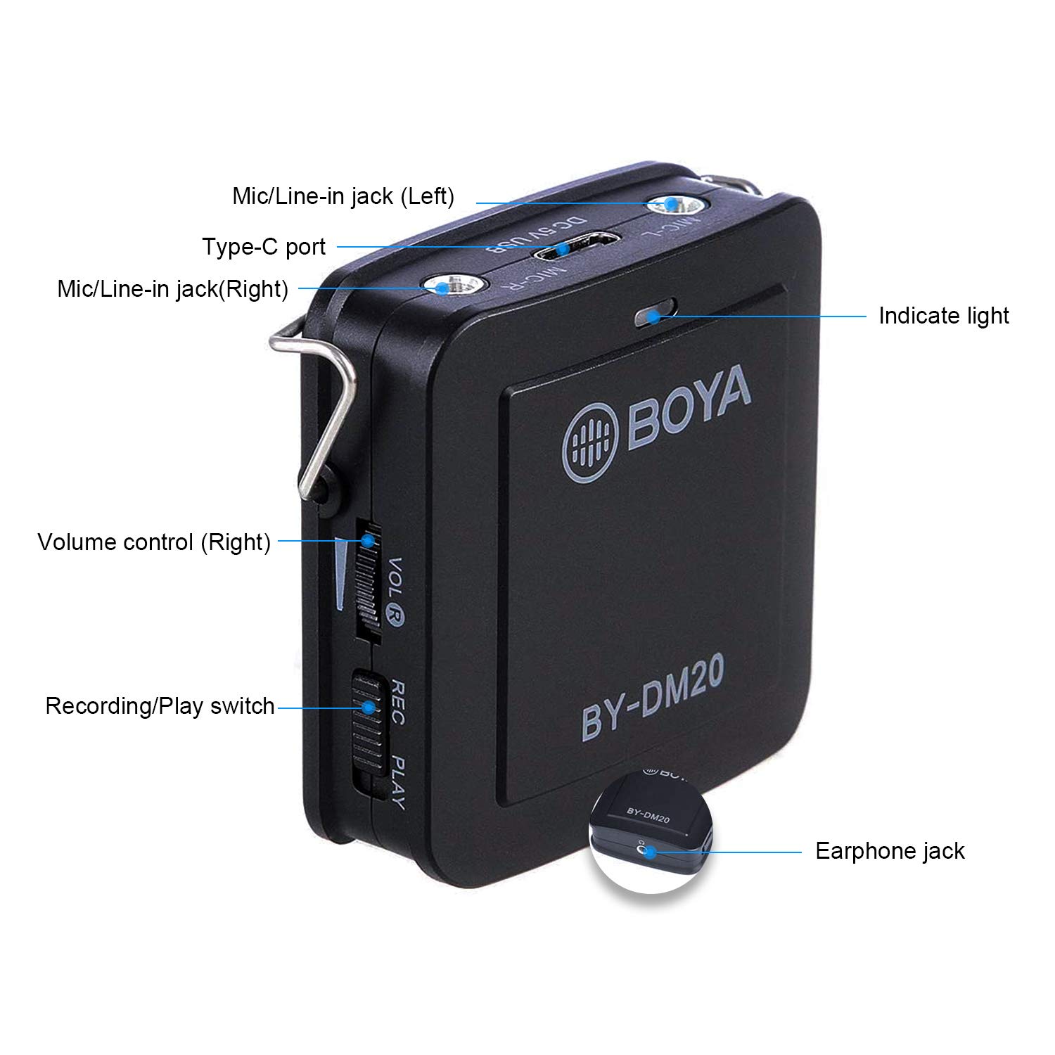 Amazon | BOYA BY-DM20 コンパクト デュアルチャンネル ラバリエ