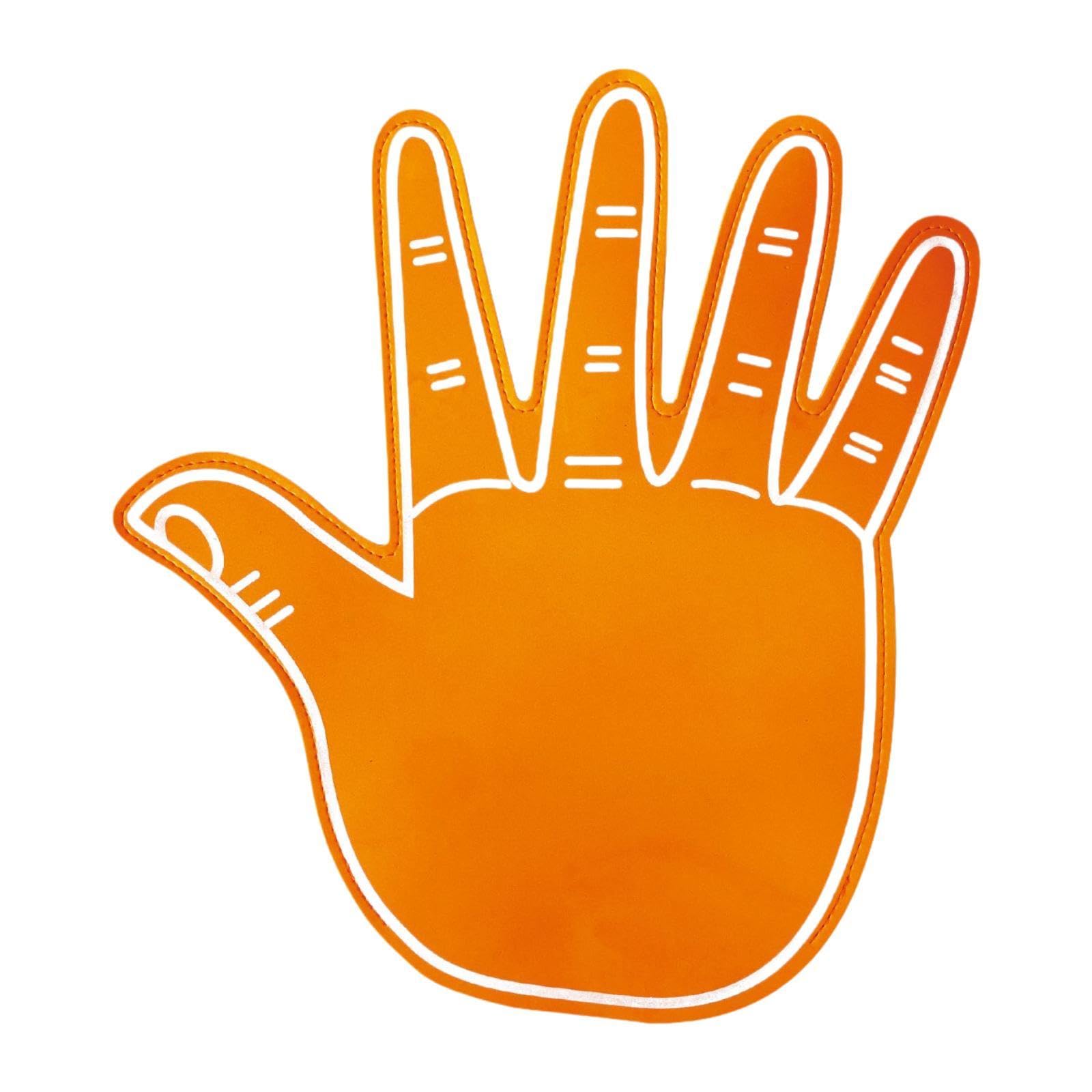 AFXGUSD Giant Finger Hands, Giant EVA Foam Finger Gloves, Versatile Foam Cheering Hands, Comfortable Party Items for Sports Fans at Sporting Events, orange