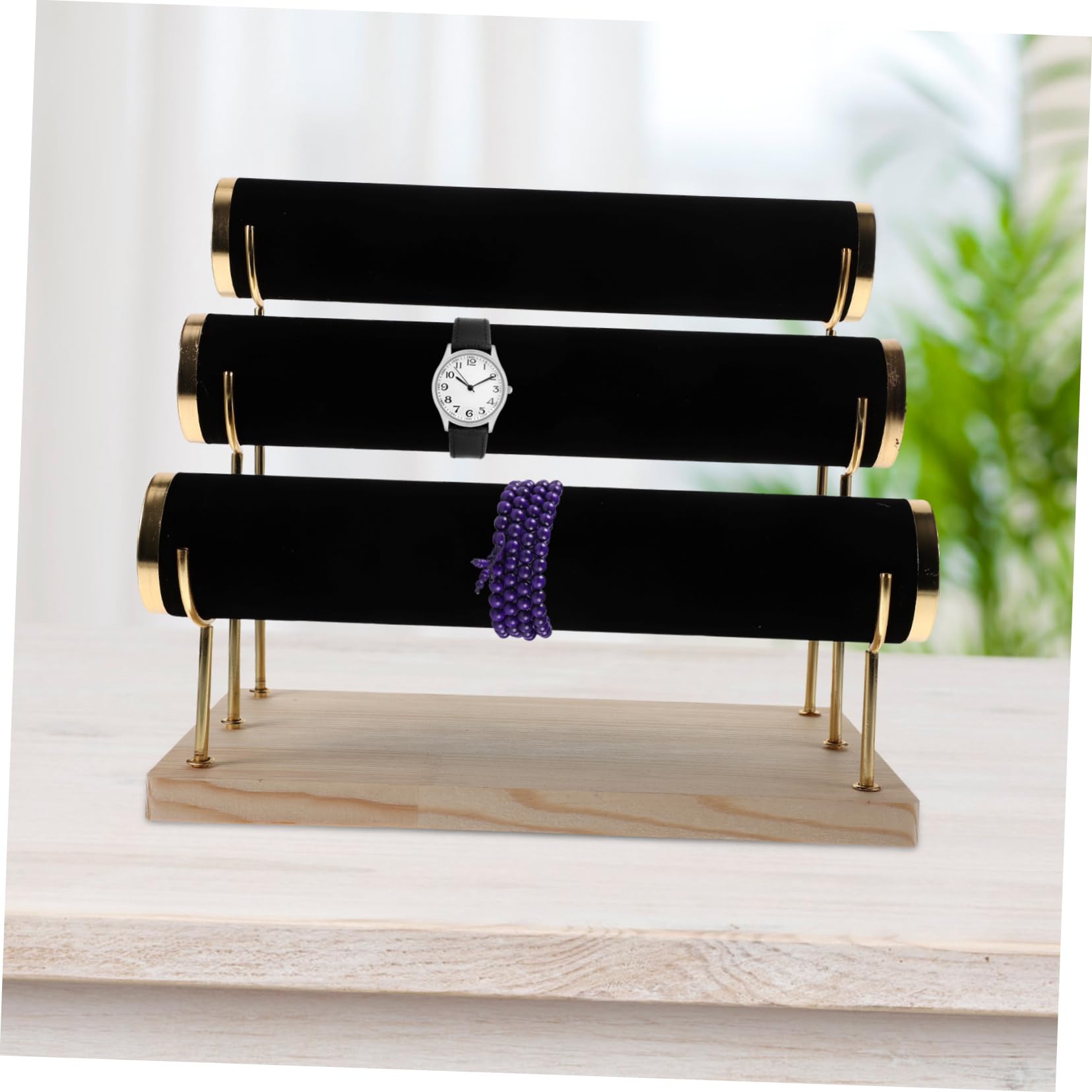 Uchwyt na bransoletkę do zegarka pulpit stojak na bransoletkę prezentacja organizer na bransoletkę stojak na biżuterię stojak na zegarek domowy/205/232(Black)