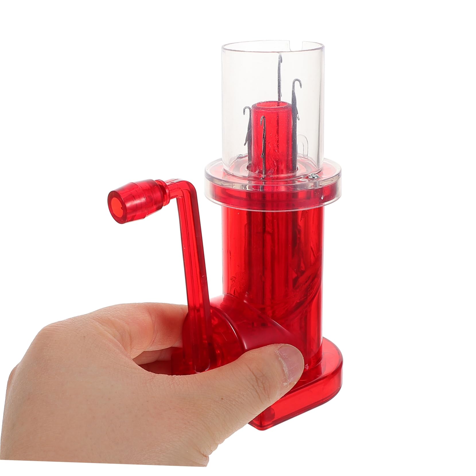 Tofficu Máquina de Tejer Manual de Plástico Roja, Portátil y Fácil de Llevar para Proyectos de Tejido y Creación de Artesanías Hechas a Mano