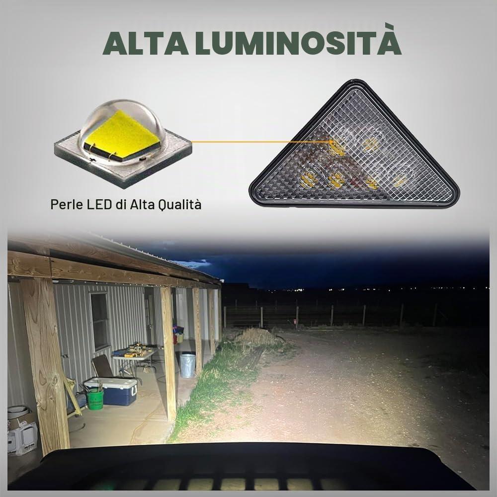 Fari LED 12V per Bulldozer 5500K Faro Led 30W Sostituire Numero di Parte 7259523, 7259524, 6718042, 6718043 Compatibile con Bobcat 751 753 763 773 864 873 883 (2 Pezzi)