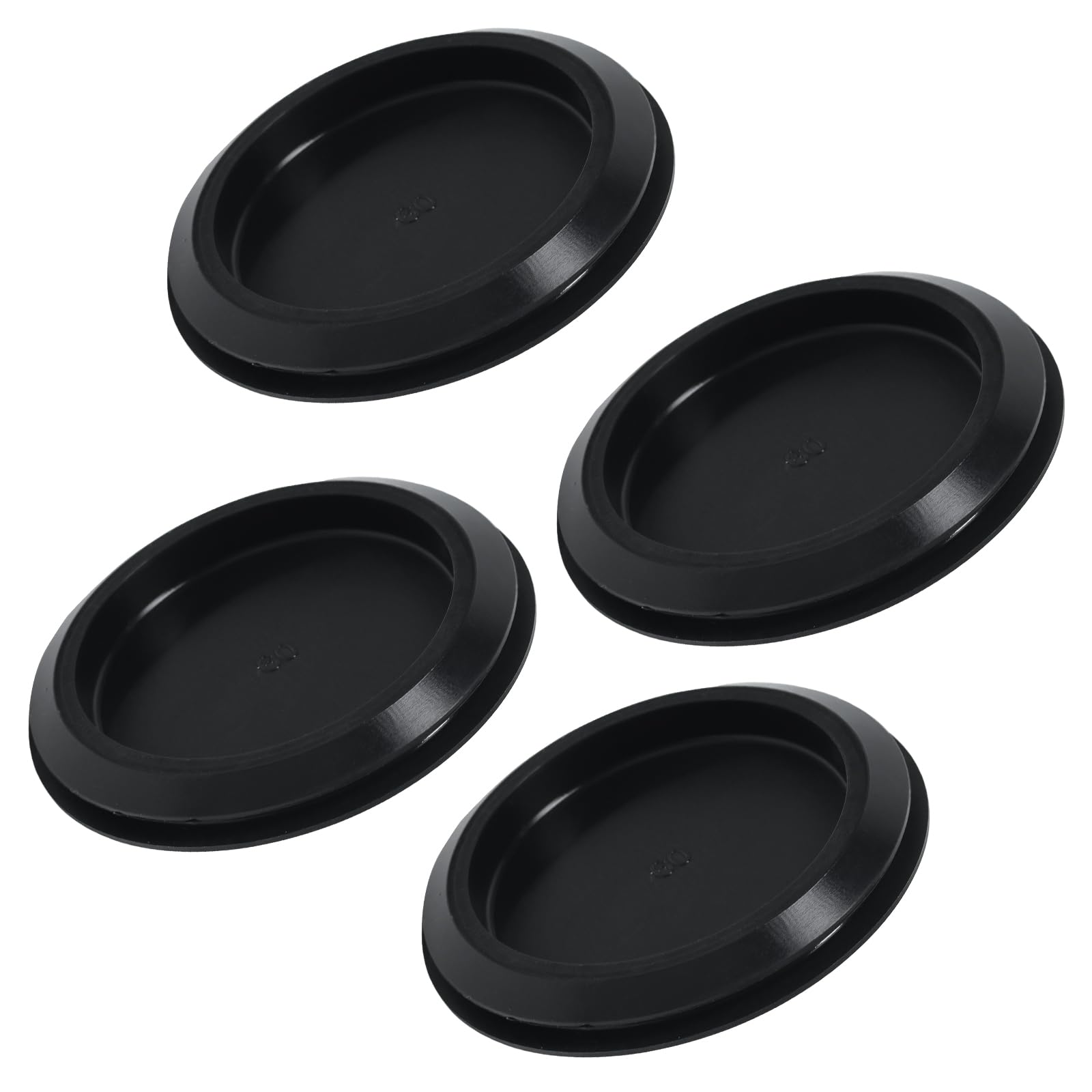 EASYEAH 4PCS Rubber Plugs for Round Holes - 2-3/8"(60mm) Black Snap in Locking Hole Plugs, Rubber Hole Plugs for Automotive, Industrial & Furniture