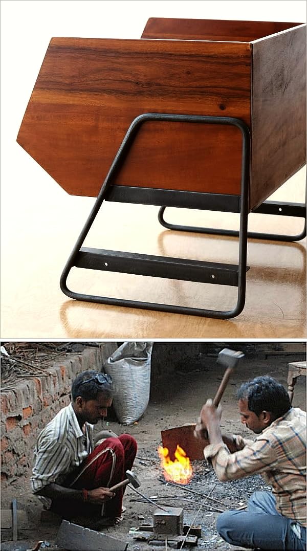 Amazon｜収納ボックス 木製 アイアン おしゃれ スタッキング 収納