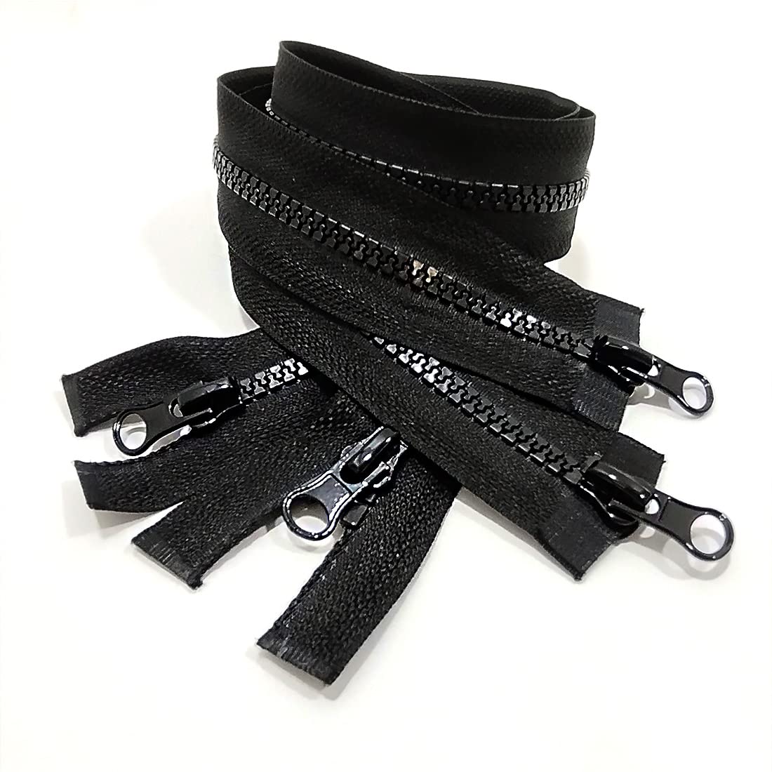 YKK rits dubbel deelbaar bloktand 70 cm zwart | Kledingreparatie DenBosch Fashion