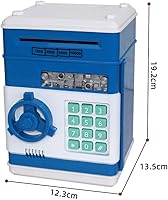 Vista 7 de Piggy Bank Electronic Mini ATM for Kids Baby Toy, Safe Coin Banks Money Saving Box Password Code Lock for Children,Boys Girls Best Gift(Pink) (Blue)