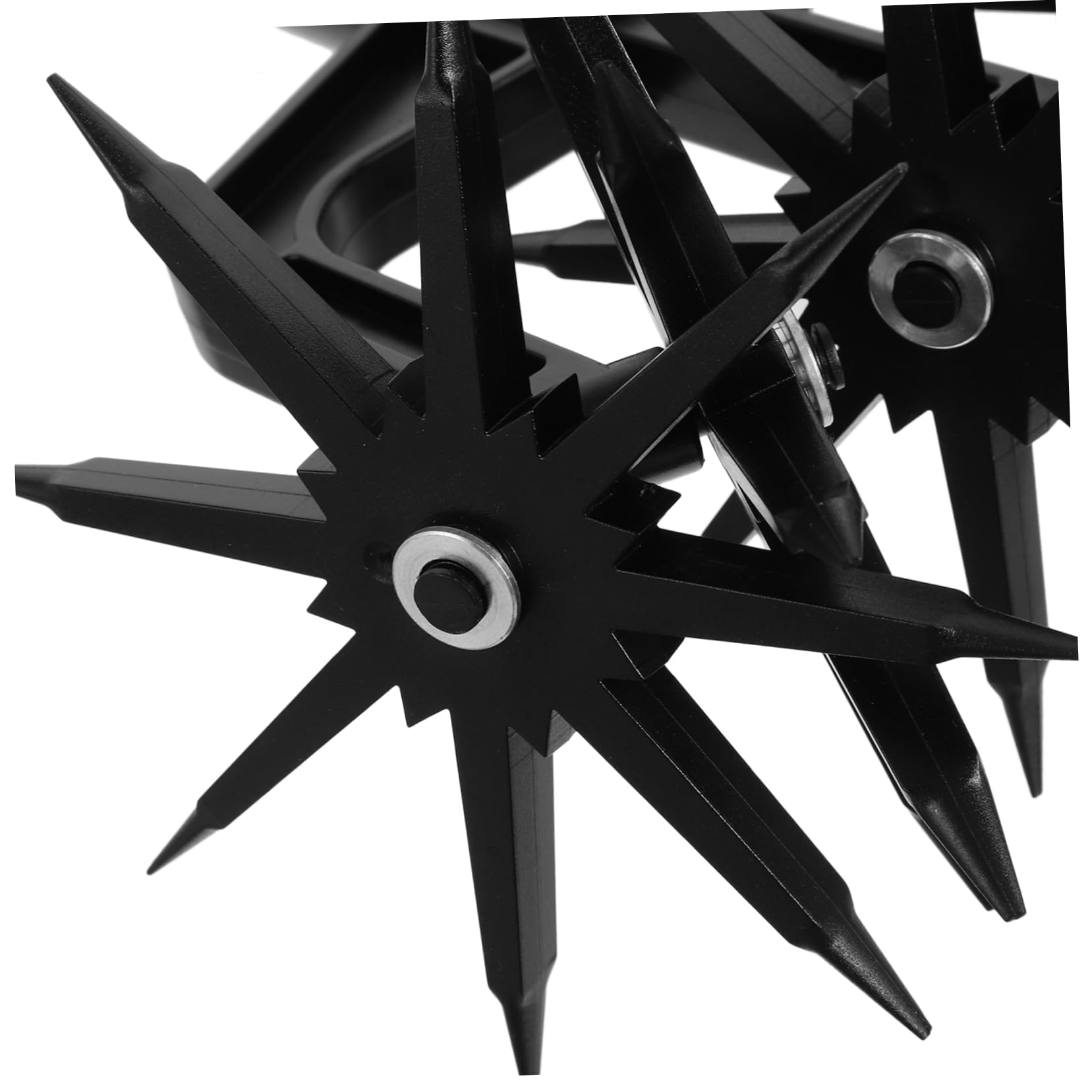Cultivador Rotatorio de Jardín Negro Abs, Herramienta de Mano | Púas para Suelo y Plantas, Uso en Césped y Jardines, Escarificador de Tierra Aireador