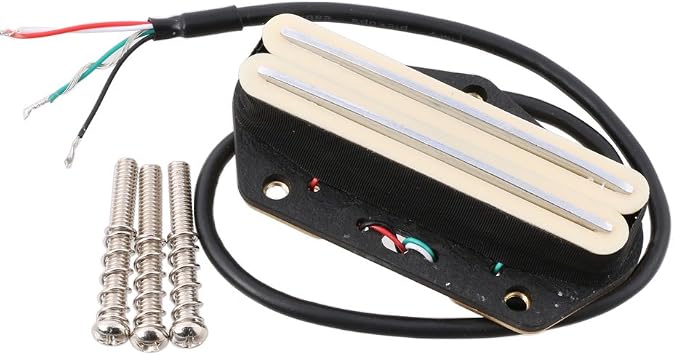 Guitar Bridge Dual Rail Pickup for Tele Telecaster Style Guitar Ivory