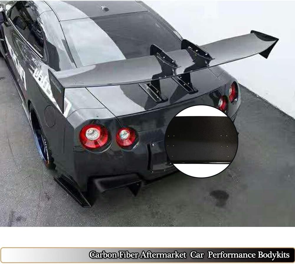 Universal Rear Trunk Spoiler Wing Lip fits All BMW AUDI BENZ TESLA ALFA VW INFINITI SUBARU LEXUS Sedan Saloon Car Exterior Body Kit (Carbon Fiber CF)