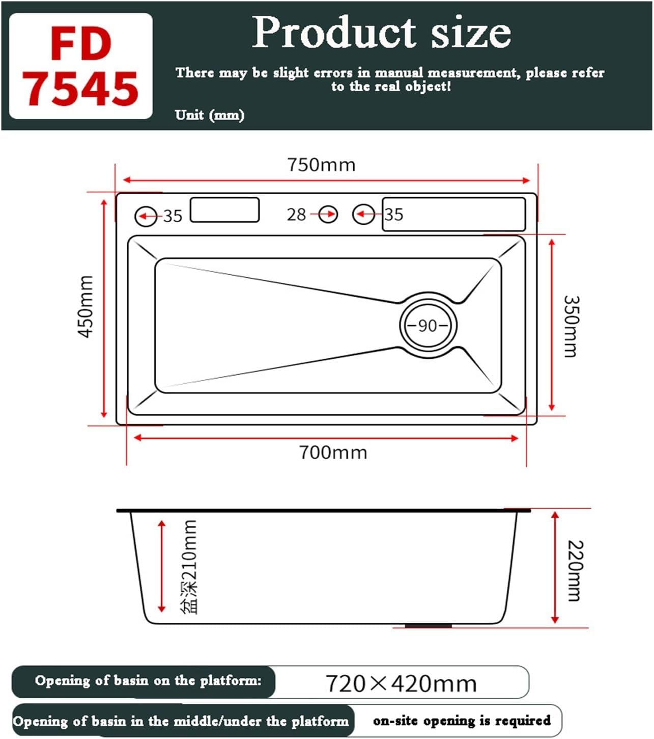 304 Stainless Steel Kitchen Sink Waterfall Large Single-tank Vegetable Basin Cup Washer Bowl With Waterfall Faucet