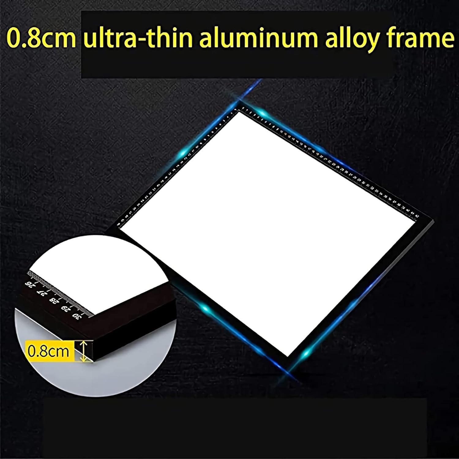 Caja de luz LED para pintura de diamantes, almohadilla de luz LED Artcraft Tracing Pad Caja de luz Tablero de luz de brillo regulable ultrafino para artistas que dibujan bocetos, animación,