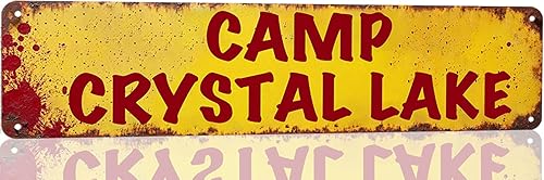 Letrero de metal vintage para decoración de película de terror, decoración de Halloween, cueva de hombre para el hogar, cocina, baño, decoración de