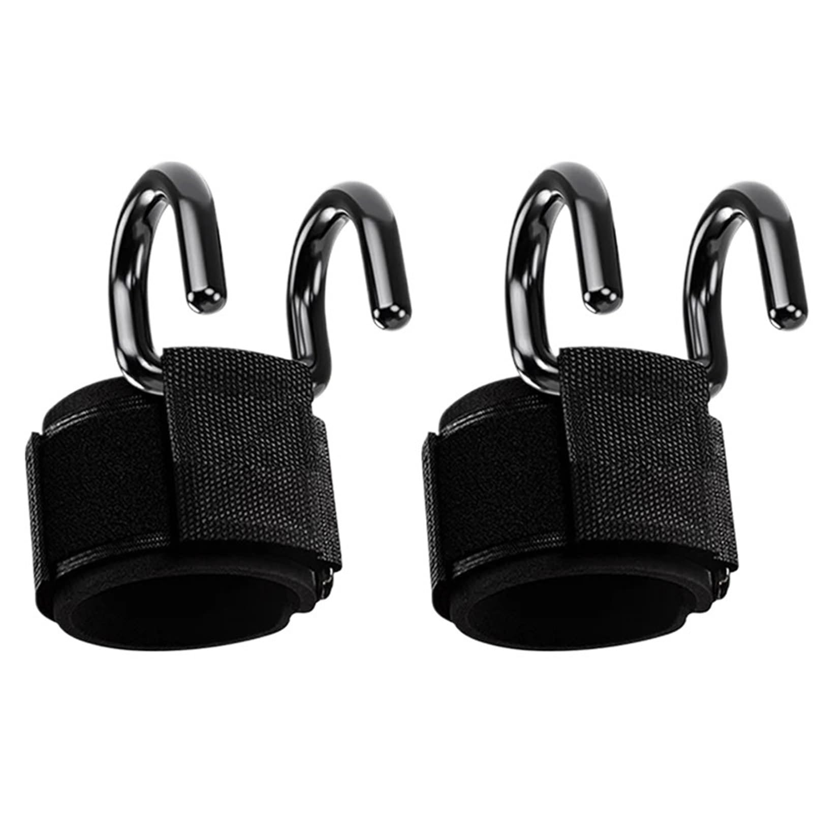 2Pcs Fitness Power Hooks Pull-Up Hard Pull Training Anti-Fall Lifting Hook Grip Wrist Strap Hand Straps